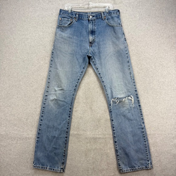 Levi's Other - Levis 517 Bootcut Jeans Mens 36x36 Blue Denim Pants Distressed Ripped Cowboy